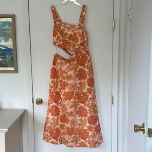 Significant Other Elena Midi Dress in Scarlet Poppy